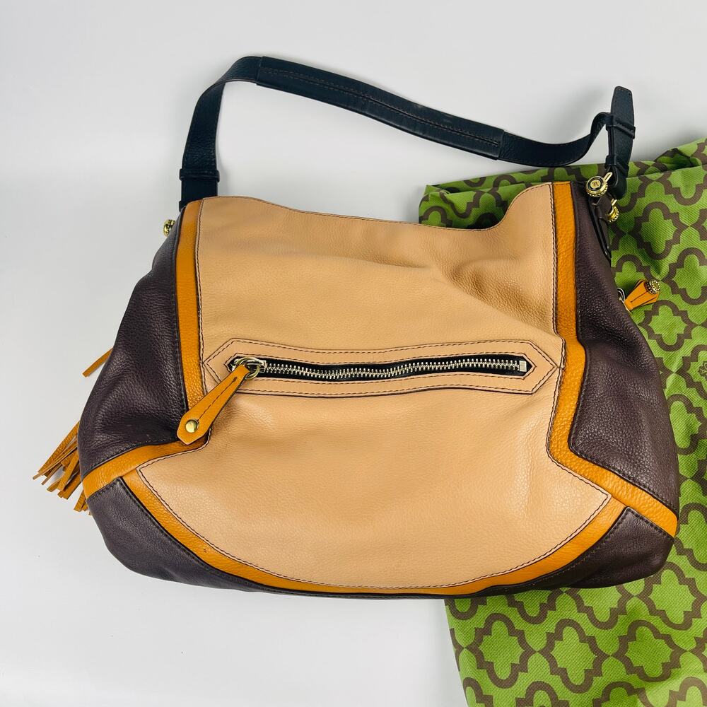 OrYany Hobo Leather Shoulder Bag Large Tassel with Cloth Bag